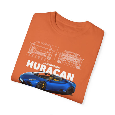 Lamborghini Huracan Unisex Garment-Dyed T-Shirt | Perfect for Car Enthusiasts and Gift Giving