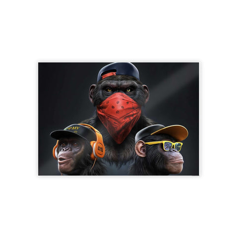 Cool Gorilla Art Print - Glossy Poster for Trendy Home Décor