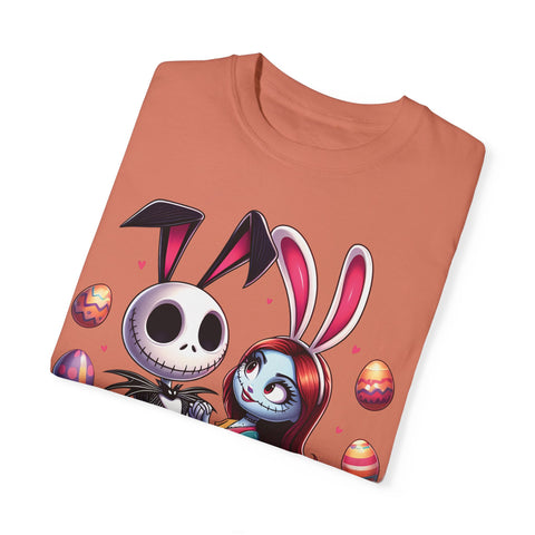 Easter-Themed Unisex T-Shirt with Bunny & Skeleton Print