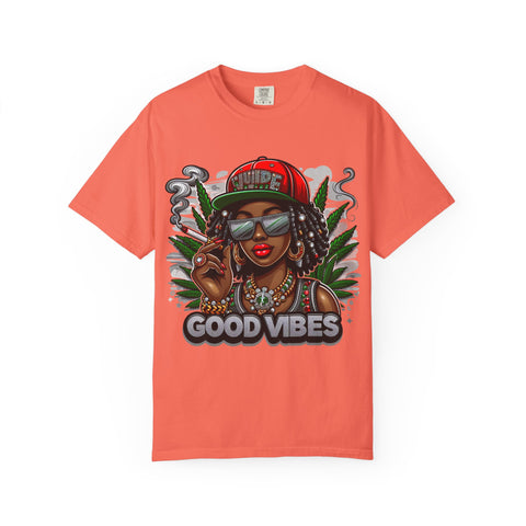 Good Vibes Unisex Garment-Dyed T-Shirt | Trendy Streetwear for Chill Days