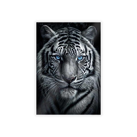Majestic White Tiger Gloss Poster - Stunning Wall Art for Animal Lovers