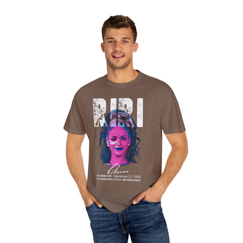 Riri Unisex Garment-Dyed T-Shirt - Trendy Graphic Tee for Music Lovers
