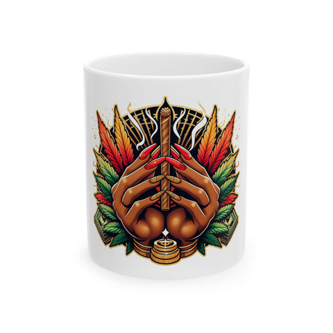 Artistic Ceramic Mug with Bold Graphic Design - Perfect Gift for Art Lovers