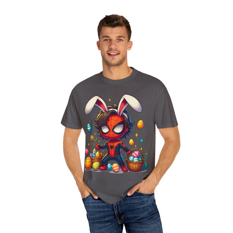 Easter Spider-Man T-Shirt | Unisex Garment-Dyed Tee for Kids & Fans