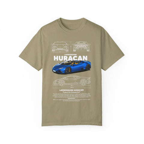 Lamborghini Huracan Unisex Garment-Dyed T-Shirt | Perfect for Car Enthusiasts and Gift Giving