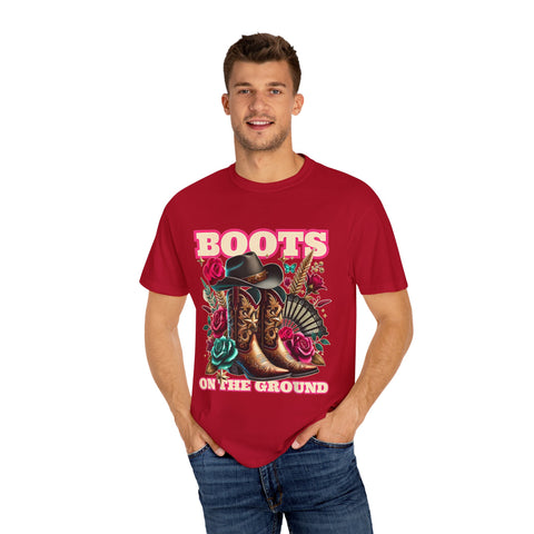 Western Style Graphic Tee - "Boots on the Ground"