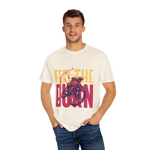 Unisex Feel the Burn Cycling T-Shirt - Perfect for Riders and Fitness Lovers