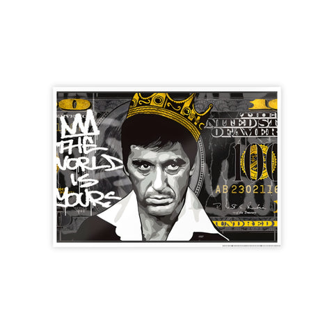 Glossy Wall Art Poster - 'The World is Yours'