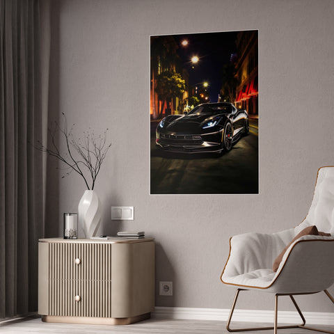 Sleek Car Wall Art - Glossy Poster for Auto Enthusiasts