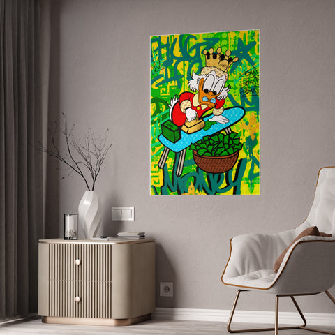 Whimsical Gloss Poster featuring Scrooge McDuck - Colorful Wall Art for Fun Spaces