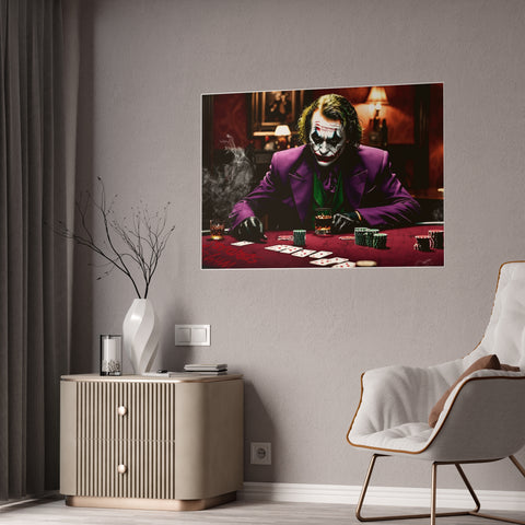 Gothic Joker Gloss Poster - Dark Wall Art for Movie Lovers