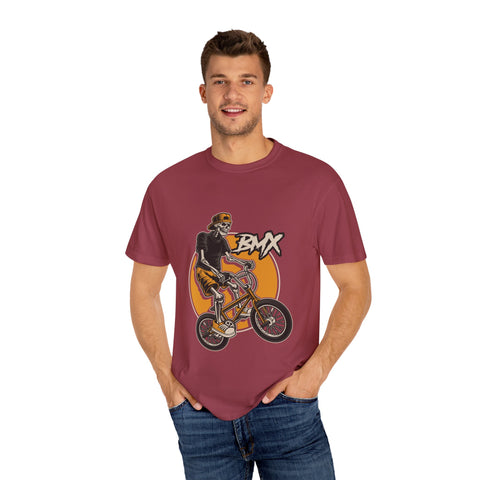 BMX Rider Graphic T-Shirt - Unisex Garment-Dyed Tee for Cycling Enthusiasts