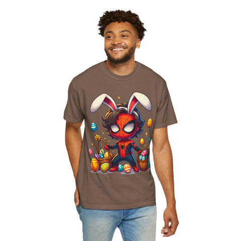 Easter Spider-Man T-Shirt | Unisex Garment-Dyed Tee for Kids & Fans