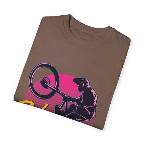 Ride Hard Unisex Garment-Dyed T-Shirt - Perfect for Cyclists & Outdoor Enthusiasts
