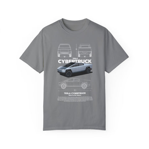 Tesla Cybertruck Unisex Garment-Dyed T-Shirt | Automotive Enthusiast Apparel