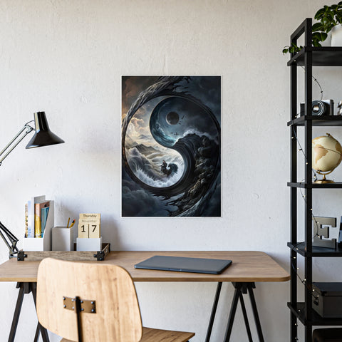 Serene Yin Yang Gloss Poster - Conceptual Art for Home Décor