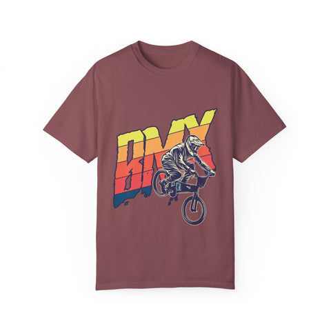 BMX Rider Unisex Garment-Dyed T-Shirt | Retro Cycling Style