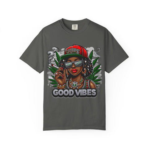 Good Vibes Unisex Garment-Dyed T-Shirt | Trendy Streetwear for Chill Days