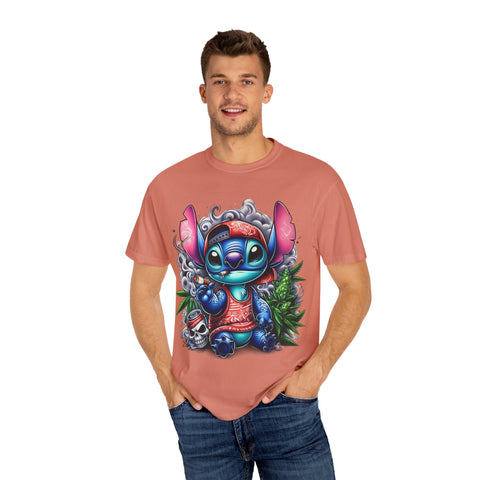 Colorful Stitch Graphic T-Shirt - Unisex Tie-Dye Style for Relaxed Vibes