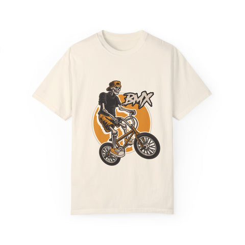 BMX Rider Graphic T-Shirt - Unisex Garment-Dyed Tee for Cycling Enthusiasts
