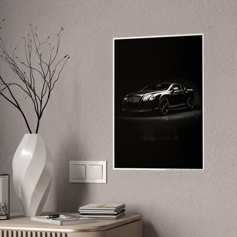 Sleek Black Car Gloss Poster - Modern Wall Art for Automotive Enthusiasts