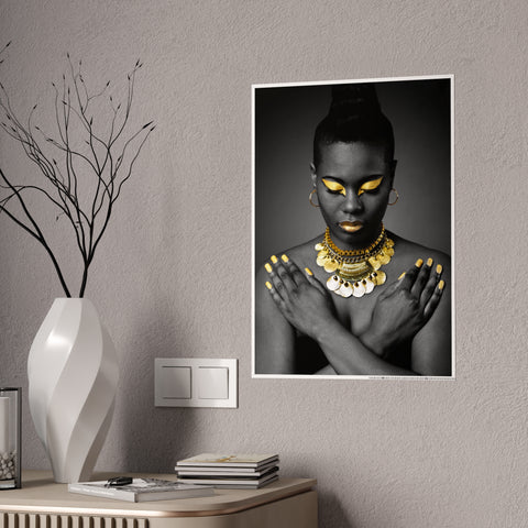 Bold Black & Gold Gloss Poster - Art for Home Decor, Unique Wall Art