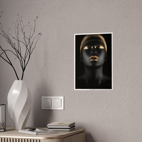 Elegant Gloss Poster - Black and Gold Art Print for Home Decor