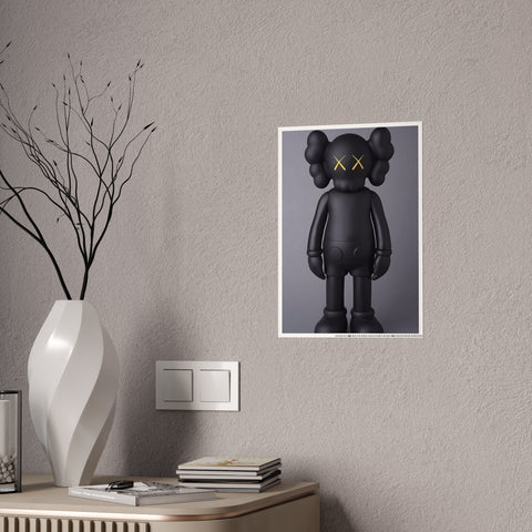 Contemporary Gloss Poster - Black Character Art for Modern Decor