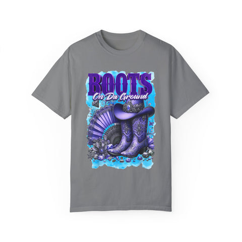 Unisex Garment-Dyed T-Shirt - "Boots On Da Ground" Graphic Tee