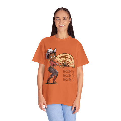 Boots on the Ground Unisex T-Shirt - Rustic Cowboy Vibe, Perfect for Festivals and Casual Outings