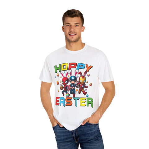 Hoppy Easter Unisex T-Shirt - Colorful Superhero Design