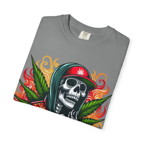 Chill Vibes Skull Graphic T-Shirt – Unisex Garment-Dyed Tee