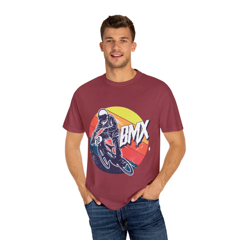 BMX Rider Graphic T-Shirt - Unisex Garment-Dyed Tee for Cycling Enthusiasts