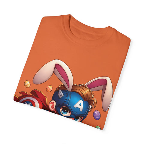 Easter Bunny Captain T-Shirt - Fun Unisex Garment-Dyed Tee