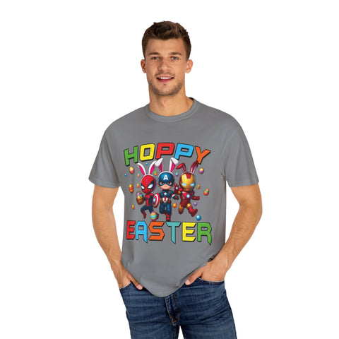Hoppy Easter Unisex T-Shirt - Colorful Superhero Design
