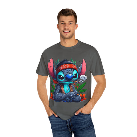 Vibrant Cartoon T-Shirt with Chill Vibe - Unisex Garment-Dyed Tee