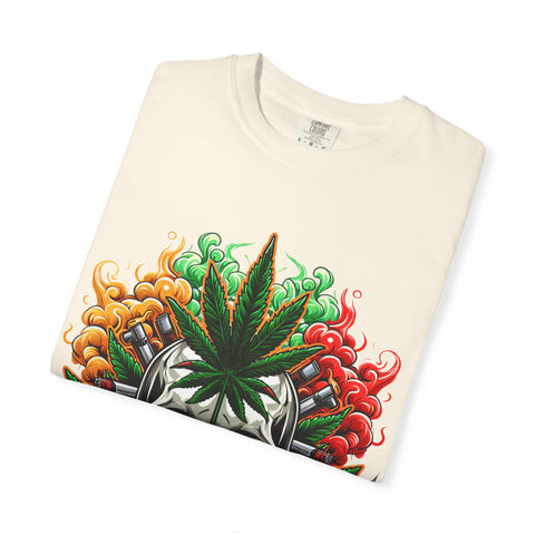 Skull & Cannabis Unisex T-Shirt - Bold Graphic Tee for Cannabis Enthusiasts