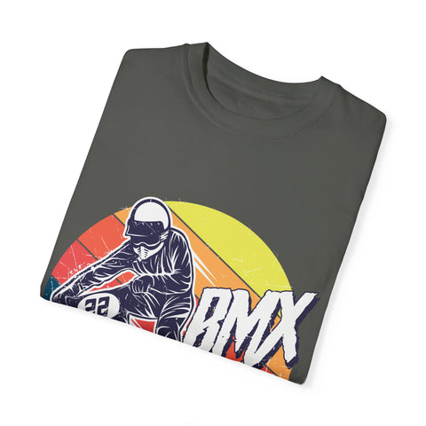 BMX Rider Graphic T-Shirt - Unisex Garment-Dyed Tee for Cycling Enthusiasts