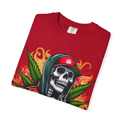 Chill Vibes Skull Graphic T-Shirt – Unisex Garment-Dyed Tee