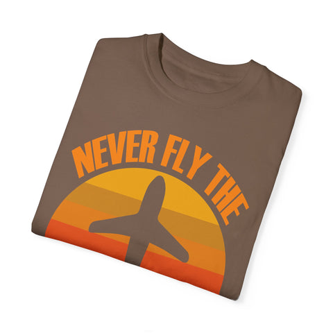 Vintage-Inspired Travel T-Shirt - "Never Fly the A Model of Anything"
