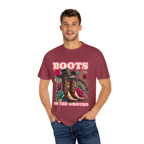 Western Style Graphic Tee - "Boots on the Ground"