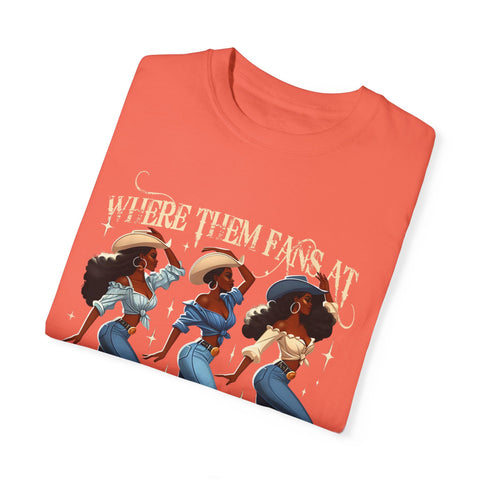 Where Them Fans At Unisex Garment-Dyed T-Shirt - Boots on the Ground Graphic Tee