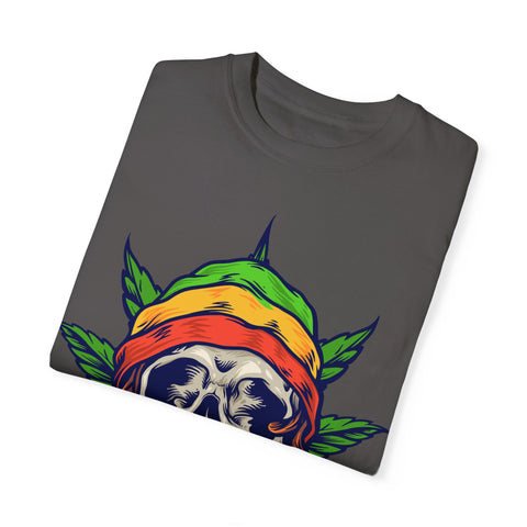 Skull & Leaf Graphic Unisex T-Shirt - Perfect for Festivals & Casual Wear