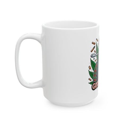 Good Vibes Ceramic Mug - 11oz & 15oz | Cannabis-Inspired Gift for Coffee Lovers