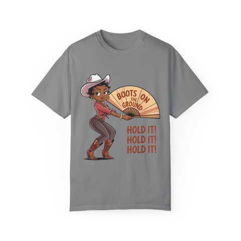 Boots on the Ground Unisex T-Shirt - Rustic Cowboy Vibe, Perfect for Festivals and Casual Outings