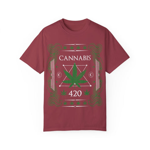 Cannabis 420 Unisex Garment-Dyed T-Shirt - Retro Style для Celebrations