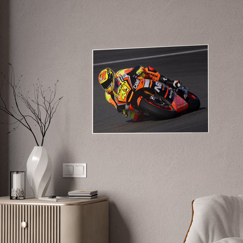 Vibrant Motorcycle Art Print - Gloss Poster for Racing Fans