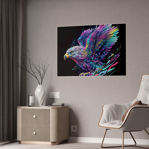 Vibrant Eagle Gloss Poster - Colorful Wall Art for Nature Lovers