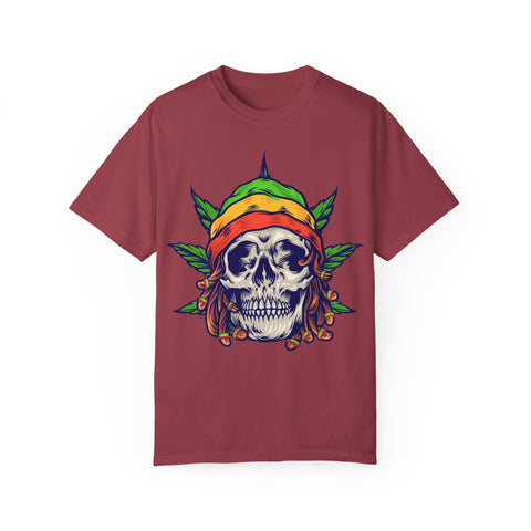 Skull & Leaf Graphic Unisex T-Shirt - Perfect for Festivals & Casual Wear