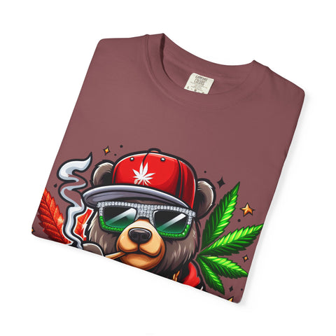 Chill Vibe Bear Unisex T-Shirt - Trendy Streetwear for Cannabis Lovers